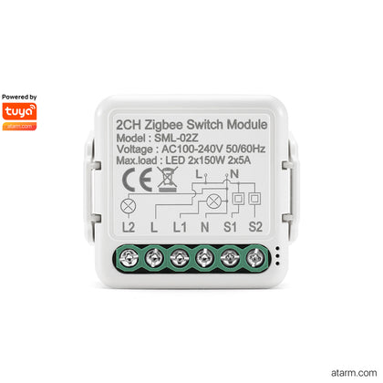 SML-02Z Zigbee 2CH Switch Module
